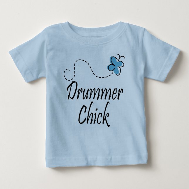 Cute Baby Drummer Chick T-shirt (Front)