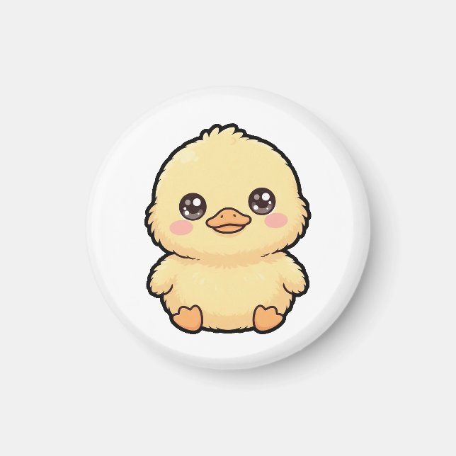 Cute Baby Duck Chick Magnet (Front)