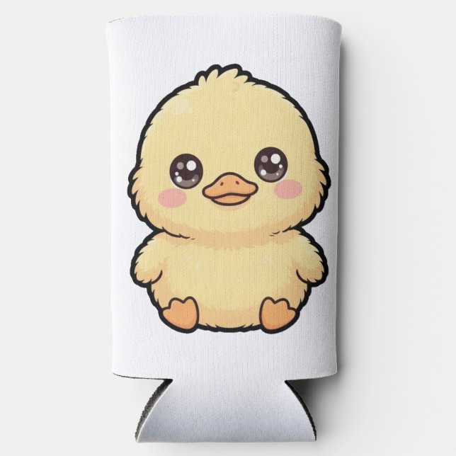 Cute Baby Duck Chick Seltzer Can Cooler (Front)