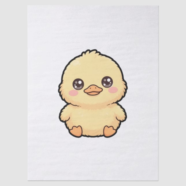 Cute Baby Duck Chick Tissue Paper (Front)