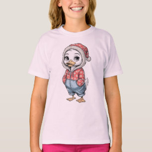 Cute Baby Duck Flowered Jean Jumpsuit for Kids