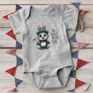 Cute Baby Eagle Fourth of July Baby Bodysuit