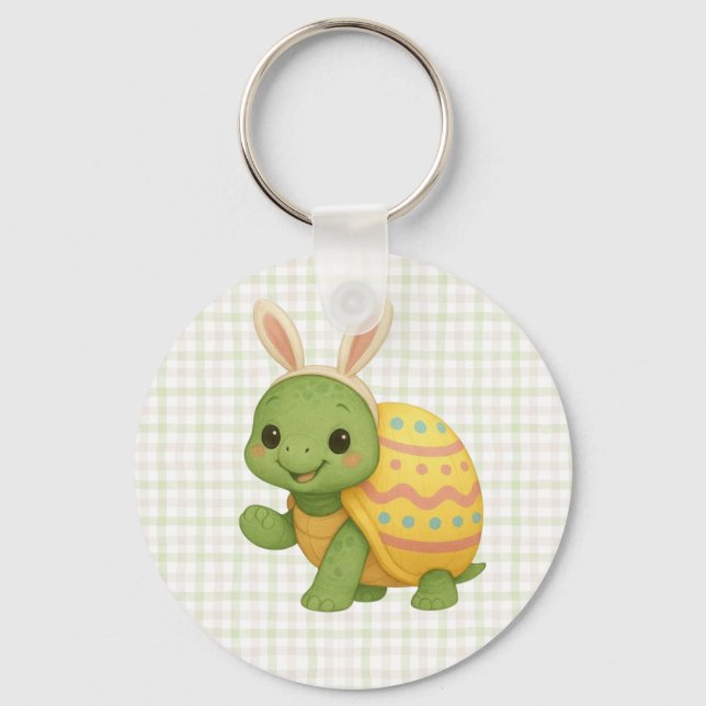 Cute baby Easter/Spring Turtle Key Ring (Front)