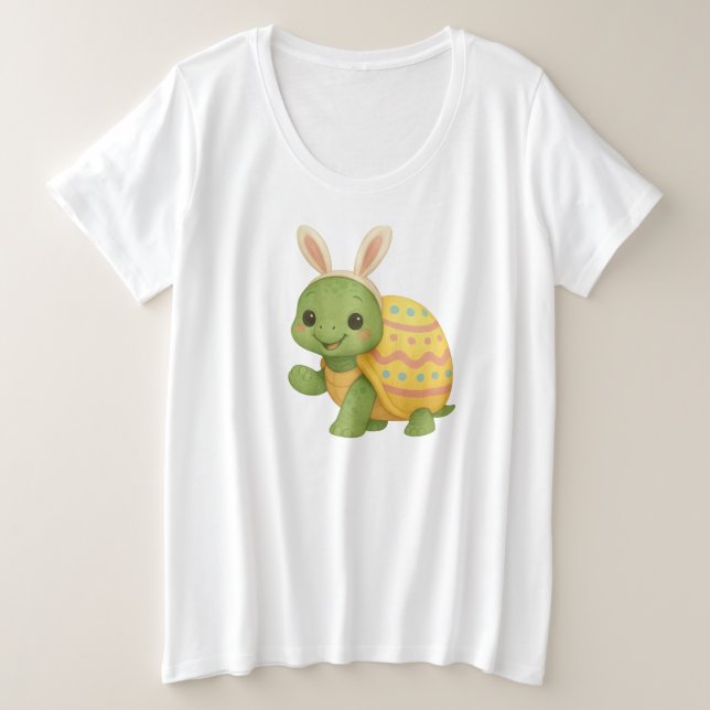 Cute baby Easter/Spring Turtle Plus Size T-Shirt (Design Front)