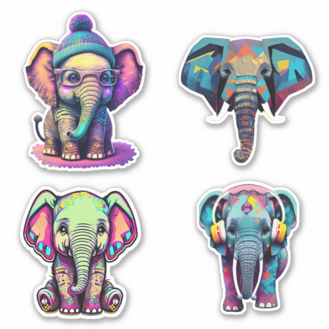 Cute Baby Elephant  Adorable Digital Illustrations (Front)