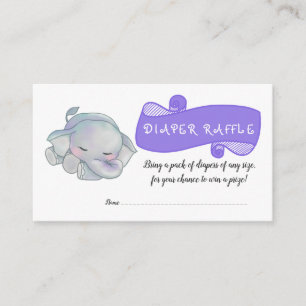 Cute Baby Elephant Baby Shower Enclosure Card
