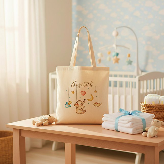 Cute baby Elephant baby  Tote Bag (Creator Uploaded)