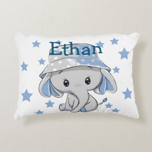 Cute Baby Elephant Boy Decorative Cushion