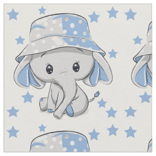 Cute Baby Elephant Boy Fabric