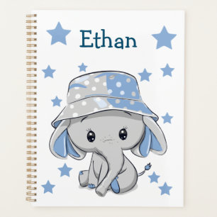 Cute Baby Elephant Boy Planner