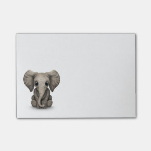 Cute Baby Elephant Calf Sitting Down Post-it Notes