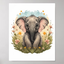  Cute Baby Elephant Calf Wildflower Wanderlust  