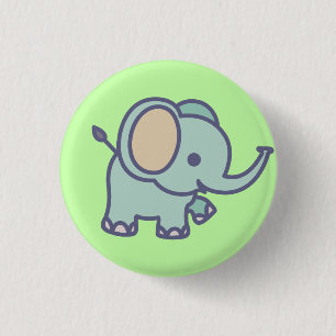 Cute Baby Elephant Cartoon-47767 3 Cm Round Badge