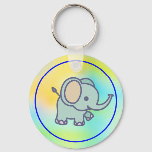 Cute Baby Elephant Cartoon-47767 Key Ring
