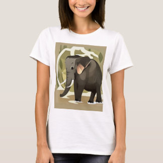 Cute Baby Elephant Child Art T-Shirt