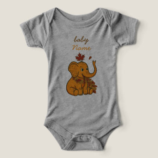 Cute Baby Elephant Fall Season Toddler & Infant