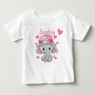 Cute Baby Elephant Girl  Baby T-Shirt