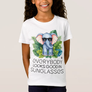 Cute Baby Elephant Girls T-Shirt – Eco-Humour