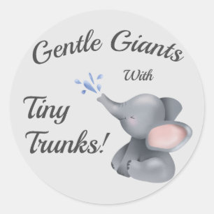 "Cute baby elephant kids stickers