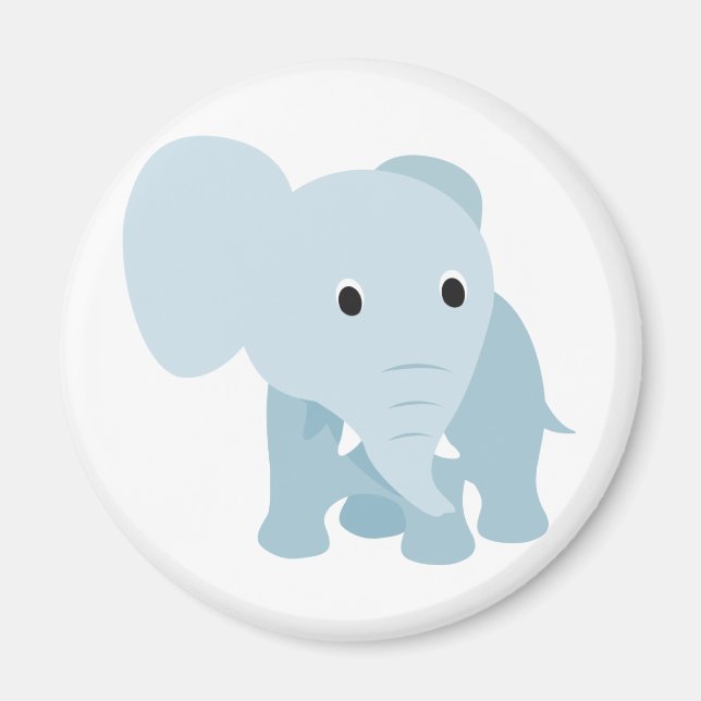 Cute Baby Elephant Magnet (Front)