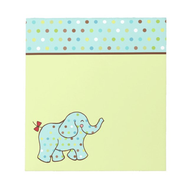 Cute Baby Elephant Notepad Gift (Front)