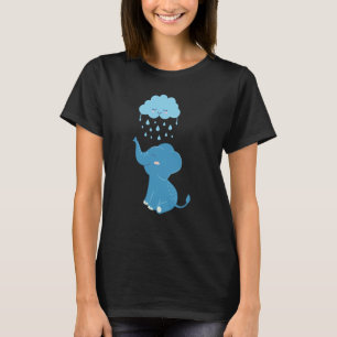 cute baby elephant rain  1 T-Shirt
