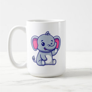 Cute Baby Elephant Sitting Cartoon-23800 Coffee Mug