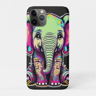 Cute Baby Elephant sitting digital illustration Case-Mate iPhone Case