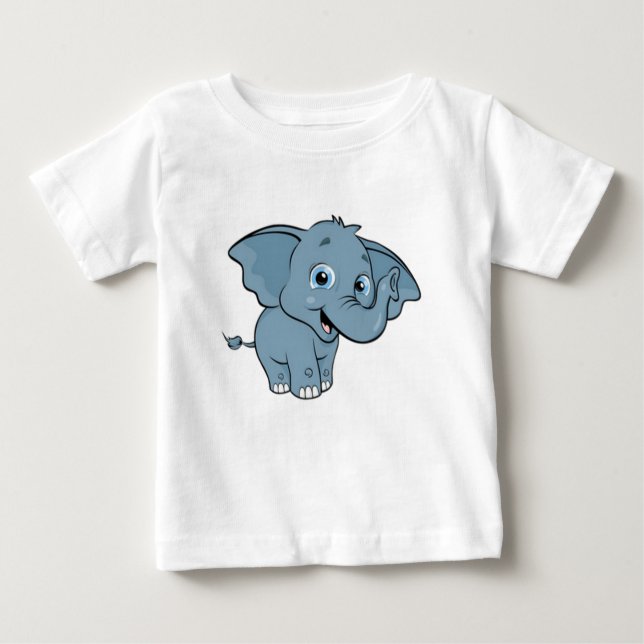 Cute Baby Elephant T-Shirt (Front)
