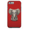 Cute Baby Elephant with Reading Glasses Red