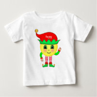 Cute baby elf happy face