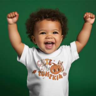 Cute baby Fall Halloween "Cute Little Pumpkin" Baby T-Shirt