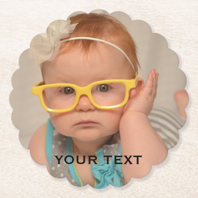 Cute Baby Family Photo  Paper Coaster (Front)