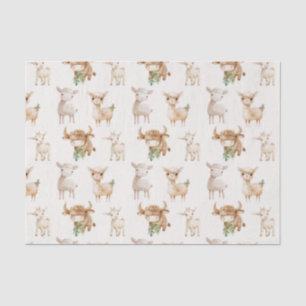 Cute baby farm animals tissue paper