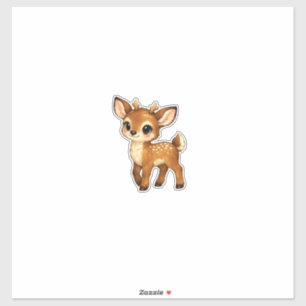 Cute Baby Fawn Cartoon Woodland Deer Nursery Illus