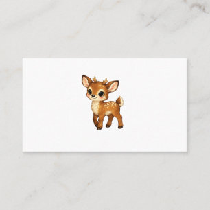 Cute Baby Fawn Cartoon Woodland Deer Nursery Illus Business Card