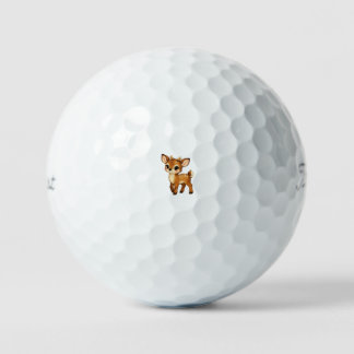 Cute Baby Fawn Cartoon Woodland Deer Nursery Illus Golf Balls