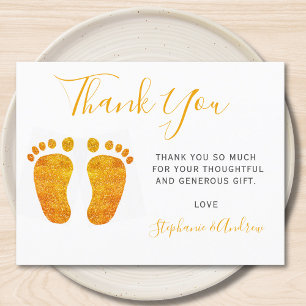 Cute Baby Feet Baby Shower Thank You Postcard
