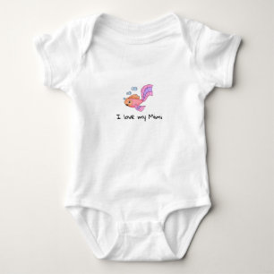 Cute Baby Fish I Love my Mimi Bodysuit