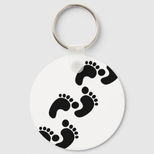 cute baby footprints key ring