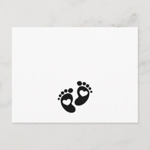 Cute Baby Footprints Pregnant Mum to Be Maternity Announcement Postcard