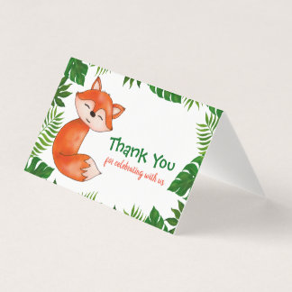 Cute Baby Fox | Baby Shower | Thank You