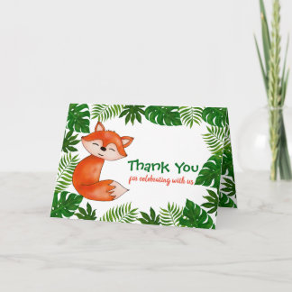 Cute Baby Fox | Baby Shower | Thank You Card