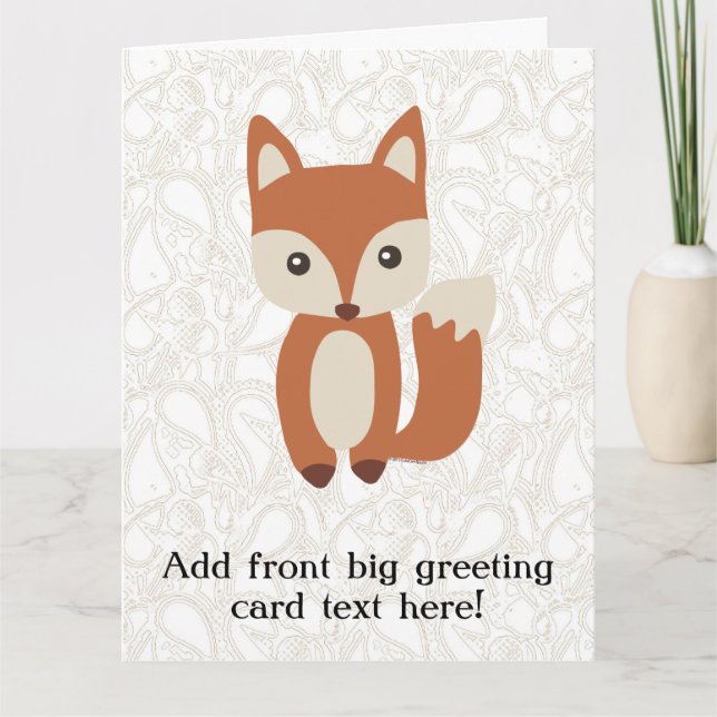 Cute Baby Fox Card (Front)