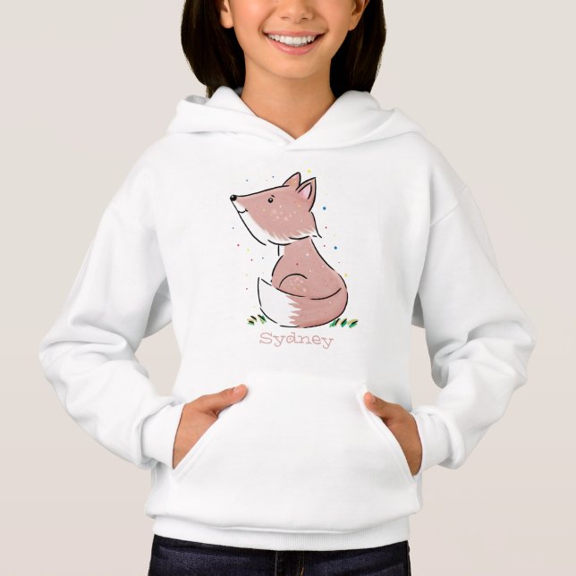Cute baby fox cartoon illustration (Front)