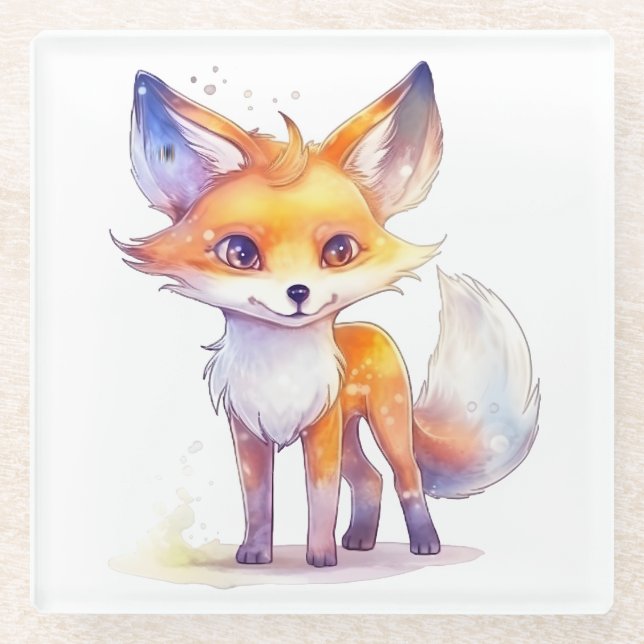 Cute Baby Fox Coaster (Front)