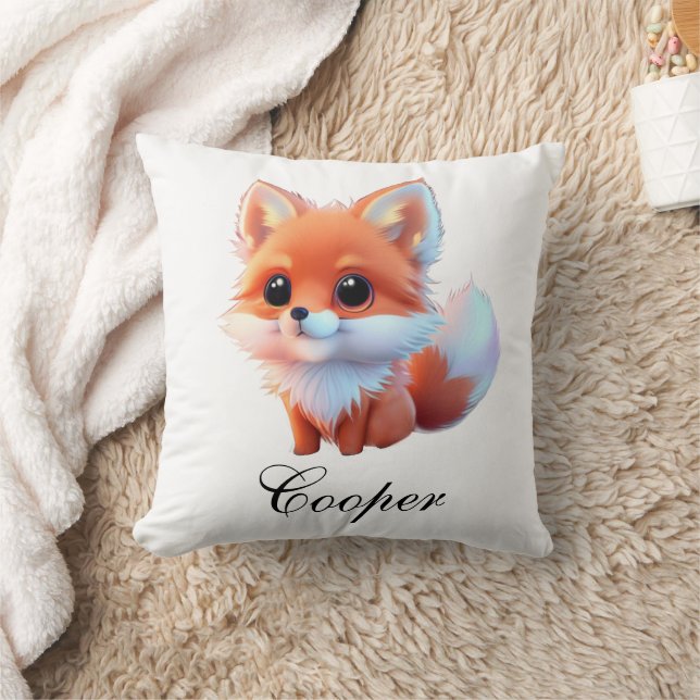 Cute baby fox Forest woodland friends Cushion (Blanket)