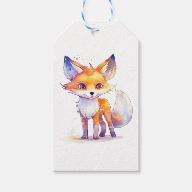 Cute Baby Fox Gift Tag (Front)