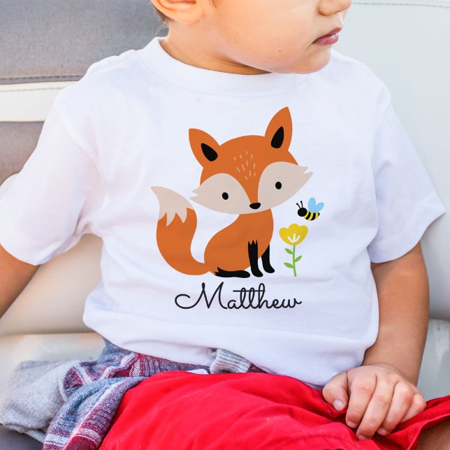 Cute Baby Fox Kid Personalised T-Shirt (Creator Uploaded)