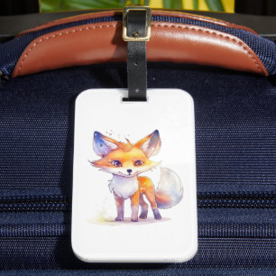 Cute Baby Fox Luggage Tag